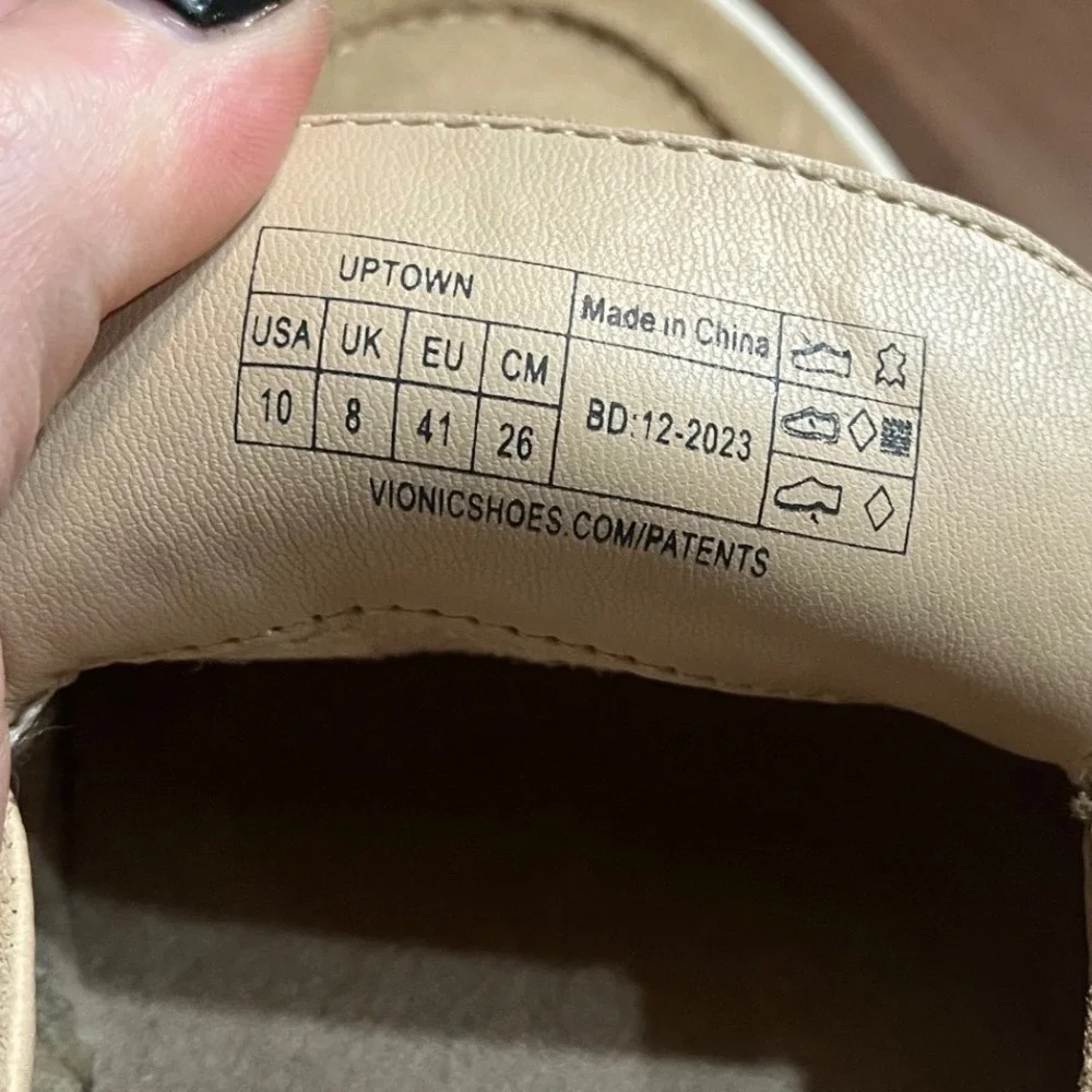 Vionic Journey Uptown Loafer Suede‎ Flats Travel Sneakers Tan Women's Size 10